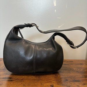 Vintage COACH 9591 Zoe Legacy West Black Soft Leather Crescent Hobo Shoulder Bag